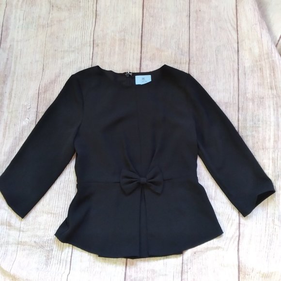 Black peplum top by Cece, size 4 - Picture 6 of 8